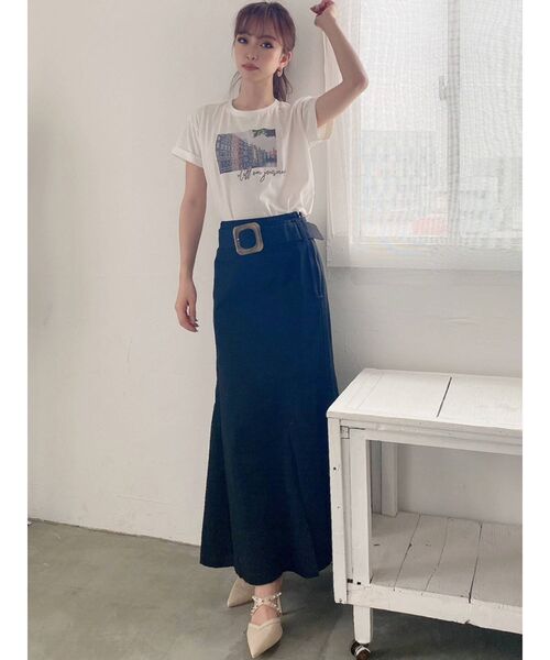 RESEXXY（リゼクシー）の「グラフィックTee（Tシャツ/カットソー・レディース・モカ/ブラック/ホワイト・FREE）」の15枚目の写真