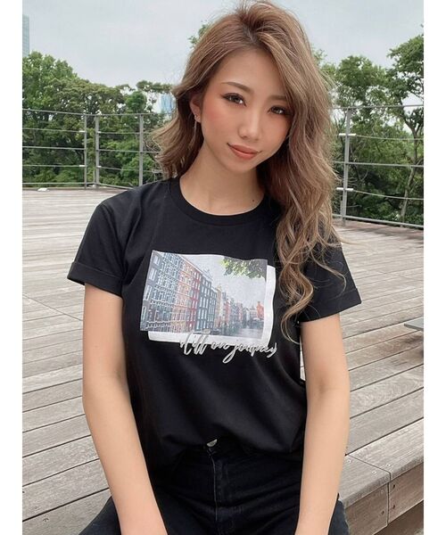 RESEXXY（リゼクシー）の「グラフィックTee（Tシャツ/カットソー・レディース・モカ/ブラック/ホワイト・FREE）」の17枚目の写真