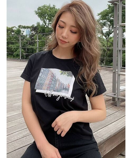 RESEXXY（リゼクシー）の「グラフィックTee（Tシャツ/カットソー・レディース・モカ/ブラック/ホワイト・FREE）」の18枚目の写真