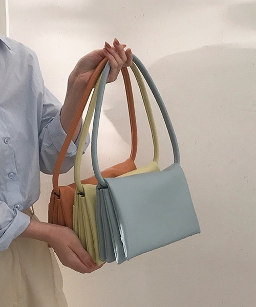 HALEY PESCA（ヘーリーペスカ）の「HALEY PESCA/2way スクエアデザイン ショルダー/ハンドバッグ（ハンドバッグ・レディース・ホワイト/ブルー/イエロー/オレンジ・FREE）」の3枚目の写真