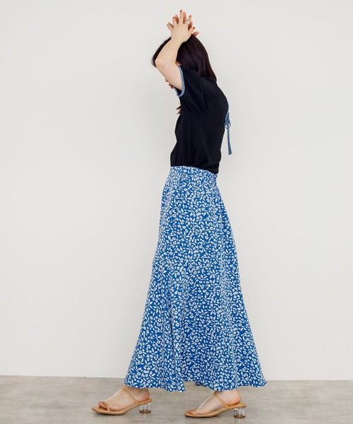 w closet（ダブルクローゼット）の「配色パイピングブラウス（シャツ/ブラウス・レディース・ブラック/オレンジ/アイボリー/スモーキーグリーン系・FREE）」の7枚目の写真