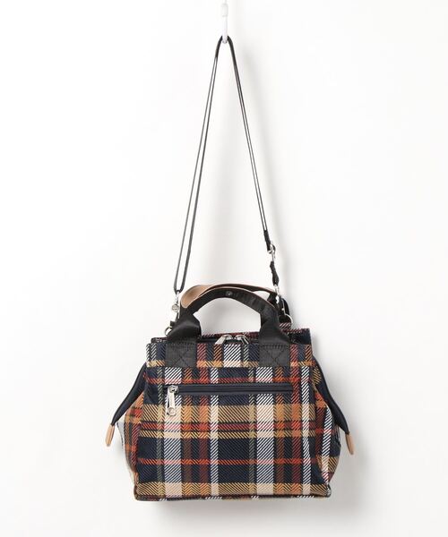 SAC（サック）の「口枠型ポリエステル素材プリントハンドバッグ  Happy&Sac（ハンドバッグ・レディース・ホワイト系その他/ネイビー/ワイン/レオパード・FREE）」の15枚目の写真