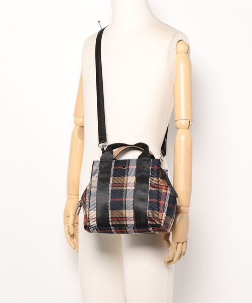 SAC（サック）の「口枠型ポリエステル素材プリントハンドバッグ  Happy&Sac（ハンドバッグ・レディース・ホワイト系その他/ネイビー/ワイン/レオパード・FREE）」の5枚目の写真