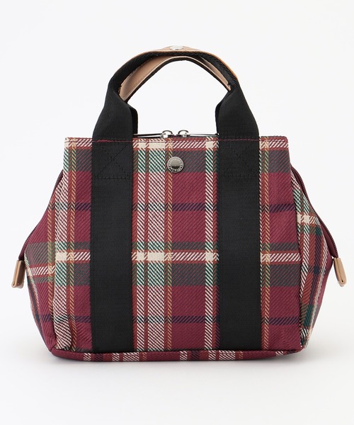 SAC（サック）の「口枠型ポリエステル素材プリントハンドバッグ  Happy&Sac（ハンドバッグ・レディース・ホワイト系その他/ネイビー/ワイン/レオパード・FREE）」の3枚目の写真