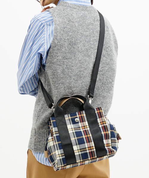 SAC（サック）の「口枠型ポリエステル素材プリントハンドバッグ  Happy&Sac（ハンドバッグ・レディース・ホワイト系その他/ネイビー/ワイン/レオパード・FREE）」の9枚目の写真