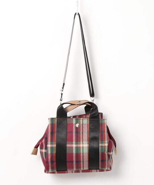 SAC（サック）の「口枠型ポリエステル素材プリントハンドバッグ  Happy&Sac（ハンドバッグ・レディース・ホワイト系その他/ネイビー/ワイン/レオパード・FREE）」の13枚目の写真