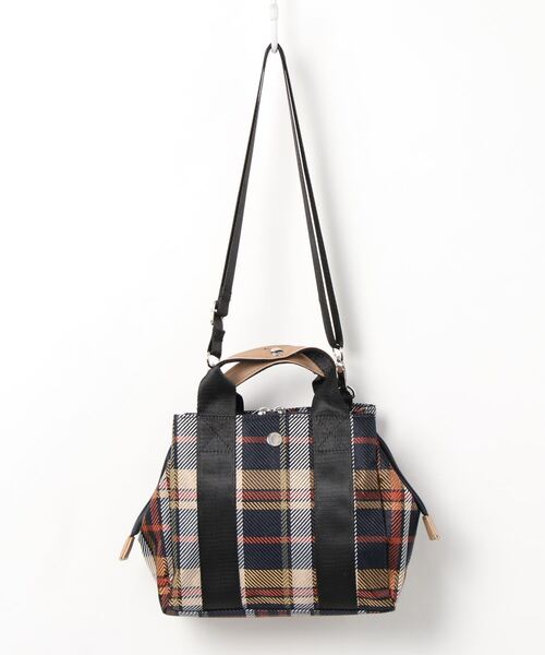 SAC（サック）の「口枠型ポリエステル素材プリントハンドバッグ  Happy&Sac（ハンドバッグ・レディース・ホワイト系その他/ネイビー/ワイン/レオパード・FREE）」の14枚目の写真