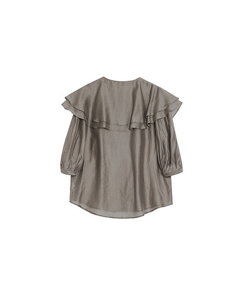 UNSPOKEN(アンスポクン)の「【UNSPOKEN】Double flare collar blouse UQ21S058(シャツ/ブラウス・レディース・ライトグレー・S/M)」の14枚目の写真