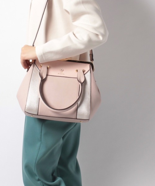 LITTLE ACCESSORIES（リトルアクセサリーズ）の「上品な配色のがま口トートバッグ（トートバッグ・レディース・ブラック/グレイッシュベージュ/ピンク・フリー）」の8枚目の写真