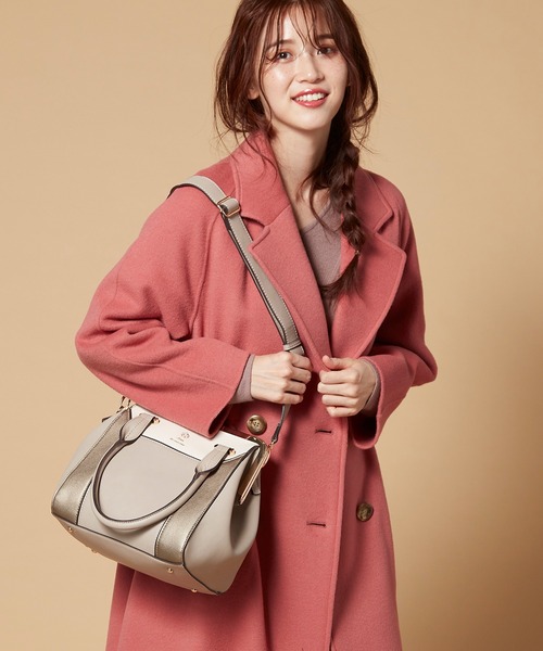 LITTLE ACCESSORIES（リトルアクセサリーズ）の「上品な配色のがま口トートバッグ（トートバッグ・レディース・ブラック/グレイッシュベージュ/ピンク・フリー）」の15枚目の写真