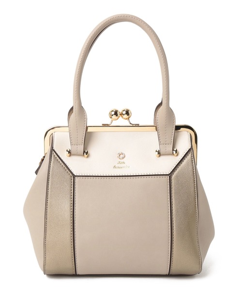 【セール】【LITTLE ACCESSORIES リトルアクセサリーズ】上品な配色のがま口トートバッグ（トートバッグ）｜LITTLE ACCESSORIES（リトルアクセサリーズ）の