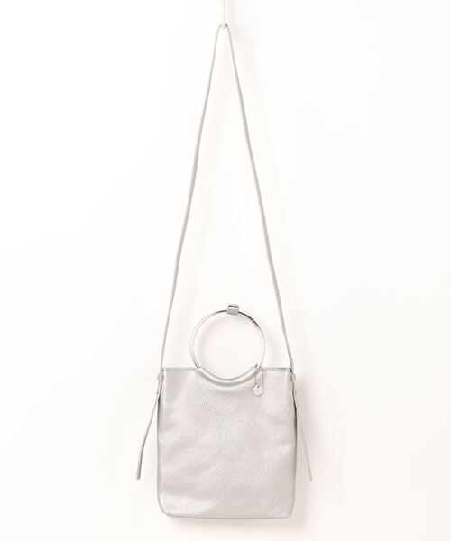 RiNc (リンク)の「【 Pisoraro / ピソラロ 】 ビッグリング フラット ポシェット(ショルダーバッグ・レディース・ブラック/シルバー/グレイッシュベージュ/パイソン・FREE)」の12枚目の写真