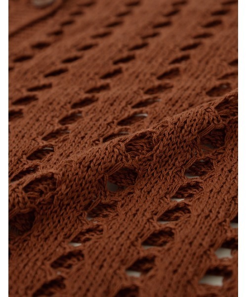 Re:EDIT（リエディ）の「2WAYメッシュ編みニットカーディガン（カーディガン/ボレロ・レディース・ブラック/オフホワイト/オレンジ・MEDIUM）」の12枚目の写真