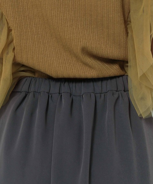 mysty woman（ミスティウーマン）の「ストレートラップパンツ 218897（スラックス・レディース・ブラウン/アイボリー/チャコール・FREE）」の7枚目の写真