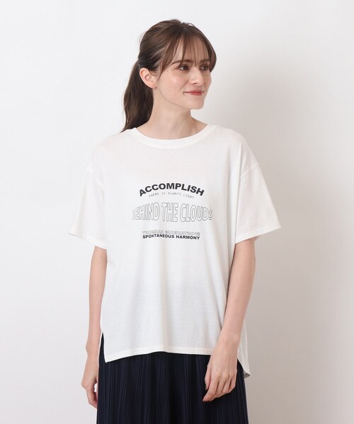 Cutie Blonde（キューティーブロンド）の「◆【S-L/抗菌防臭/吸湿冷感】ロゴTシャツ（Tシャツ/カットソー・レディース・チャコールグレー/レンガ/オフホワイト・03/02/01）」の8枚目の写真