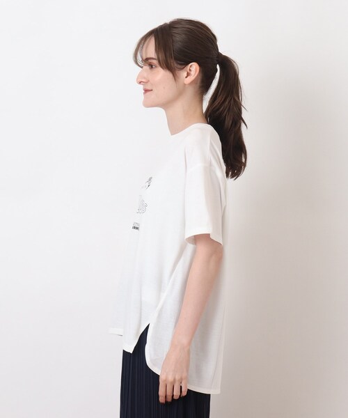 Cutie Blonde（キューティーブロンド）の「◆【S-L/抗菌防臭/吸湿冷感】ロゴTシャツ（Tシャツ/カットソー・レディース・チャコールグレー/レンガ/オフホワイト・03/02/01）」の6枚目の写真