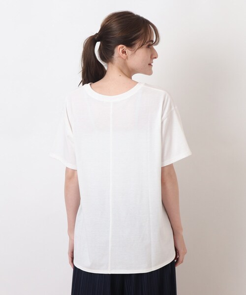 Cutie Blonde（キューティーブロンド）の「◆【S-L/抗菌防臭/吸湿冷感】ロゴTシャツ（Tシャツ/カットソー・レディース・チャコールグレー/レンガ/オフホワイト・03/02/01）」の5枚目の写真