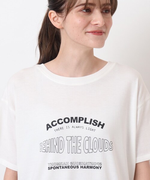 Cutie Blonde（キューティーブロンド）の「◆【S-L/抗菌防臭/吸湿冷感】ロゴTシャツ（Tシャツ/カットソー・レディース・チャコールグレー/レンガ/オフホワイト・03/02/01）」の12枚目の写真