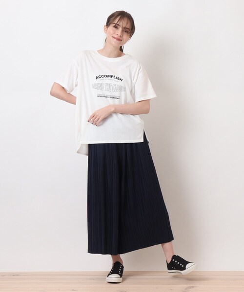 Cutie Blonde（キューティーブロンド）の「◆【S-L/抗菌防臭/吸湿冷感】ロゴTシャツ（Tシャツ/カットソー・レディース・チャコールグレー/レンガ/オフホワイト・03/02/01）」の9枚目の写真