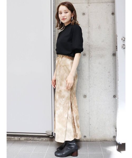 MURUA（ムルーア）の「ハーフスリーブニットトップス（ニット/セーター・レディース・ブラック/グリーン/アイボリー/モカ・FREE）」の8枚目の写真