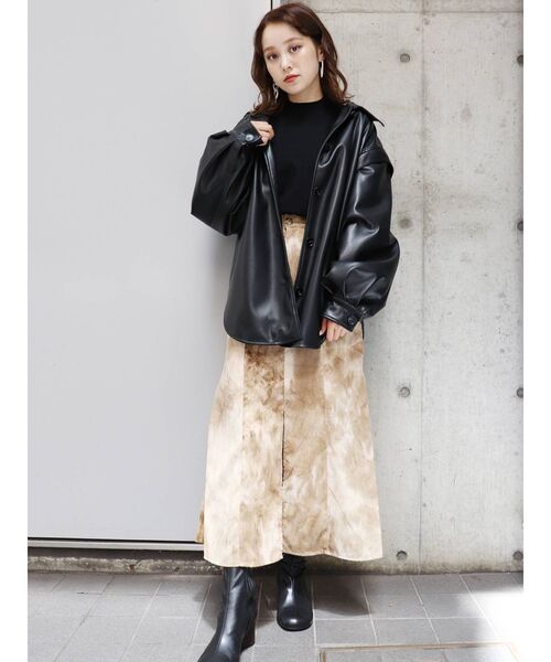 MURUA（ムルーア）の「ハーフスリーブニットトップス（ニット/セーター・レディース・ブラック/グリーン/アイボリー/モカ・FREE）」の9枚目の写真