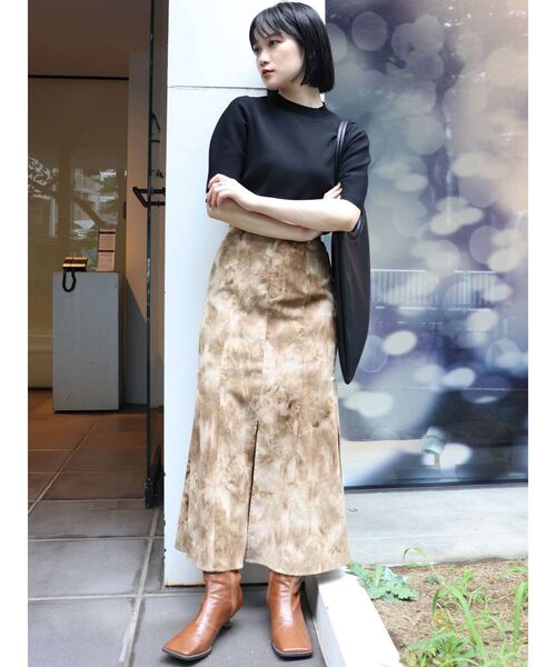 MURUA（ムルーア）の「ハーフスリーブニットトップス（ニット/セーター・レディース・ブラック/グリーン/アイボリー/モカ・FREE）」の10枚目の写真