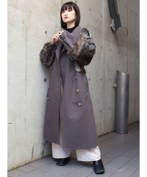 MURUA（ムルーア）の「ハーフスリーブニットトップス（ニット/セーター・レディース・ブラック/グリーン/アイボリー/モカ・FREE）」の11枚目の写真