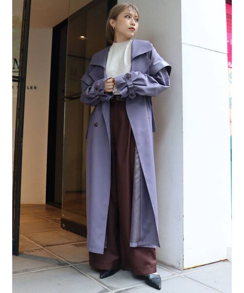 MURUA（ムルーア）の「ハーフスリーブニットトップス（ニット/セーター・レディース・ブラック/グリーン/アイボリー/モカ・FREE）」の14枚目の写真