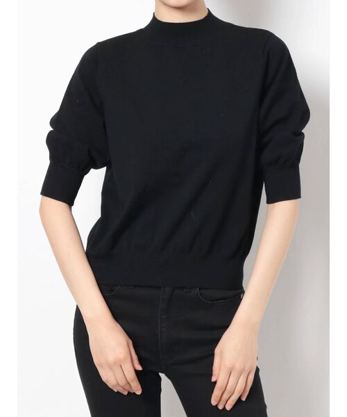 MURUA（ムルーア）の「ハーフスリーブニットトップス（ニット/セーター・レディース・ブラック/グリーン/アイボリー/モカ・FREE）」の16枚目の写真