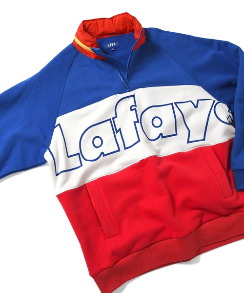 Lafayette（ラファイエット）の「LFYT ラファイエット [Lafayette] - アウトライン ロゴ クラシック ハーフジップ アノラック スウェット スウェットシャツ [OUTLINE Lafayette LOGO CLASSIC SWEAT ANORAK]（スウェット・メンズ・ブラック/レッド/グリーン・L/XL/XXL/M/S）」の19枚目の写真
