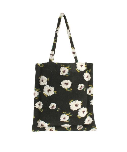 merry jenny（メリージェニー）の「fluffy pattern tote（トートバッグ・レディース・ブラック/ベージュ/その他1・FREE）」の5枚目の写真