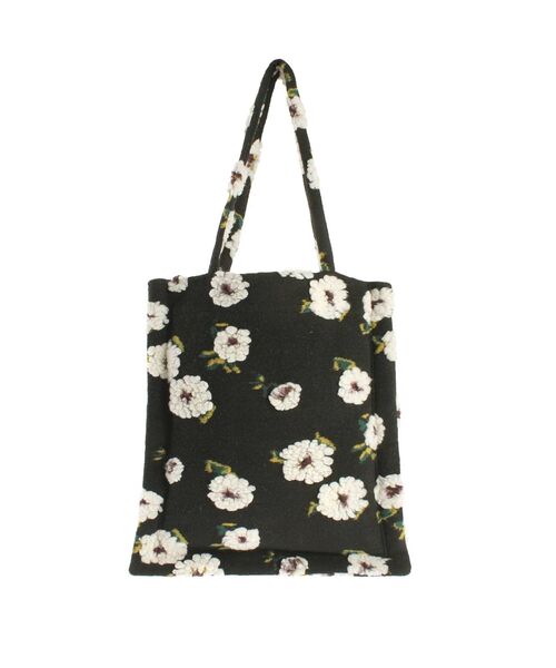 merry jenny（メリージェニー）の「fluffy pattern tote（トートバッグ・レディース・ブラック/ベージュ/その他1・FREE）」の4枚目の写真