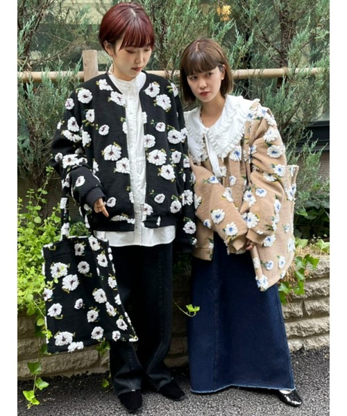 merry jenny（メリージェニー）の「fluffy pattern tote（トートバッグ・レディース・ブラック/ベージュ/その他1・FREE）」の18枚目の写真