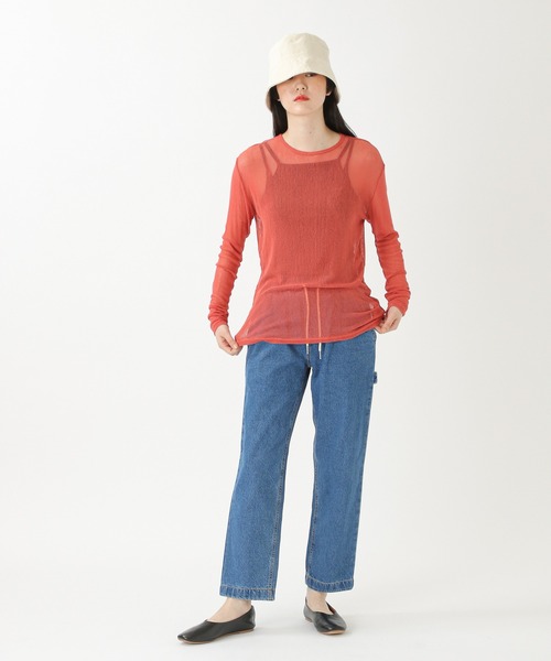 URBANDTYPE（アーバンディタイプ）の「【UNISEX】Urbandtype／DENIM bandingパンツ　2214469（デニムパンツ・レディース・ブルー・LARGE/MEDIUM）」の2枚目の写真