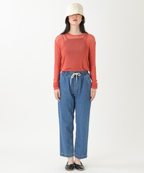 URBANDTYPE（アーバンディタイプ）の「【UNISEX】Urbandtype／DENIM bandingパンツ　2214469（デニムパンツ・レディース・ブルー・LARGE/MEDIUM）」の3枚目の写真