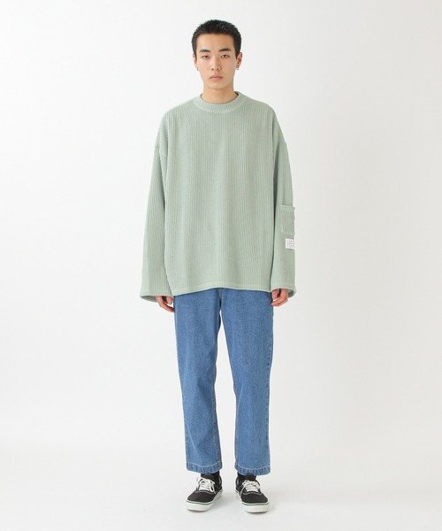 URBANDTYPE（アーバンディタイプ）の「【UNISEX】Urbandtype／DENIM bandingパンツ　2214469（デニムパンツ・レディース・ブルー・LARGE/MEDIUM）」の9枚目の写真