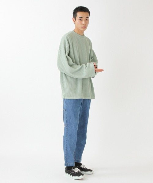 URBANDTYPE（アーバンディタイプ）の「【UNISEX】Urbandtype／DENIM bandingパンツ　2214469（デニムパンツ・レディース・ブルー・LARGE/MEDIUM）」の10枚目の写真