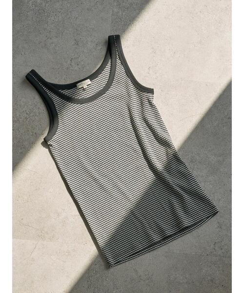 earth music&ecology（アースミュージックアンドエコロジー）の「マルチボーダータンクトップ ＊（タンクトップ・レディース・ブラック/ブラウン/グリーン/ボルドー・S/M）」の5枚目の写真