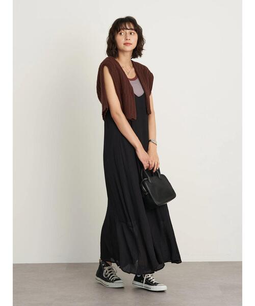 earth music&ecology（アースミュージックアンドエコロジー）の「マルチボーダータンクトップ ＊（タンクトップ・レディース・ブラック/ブラウン/グリーン/ボルドー・S/M）」の17枚目の写真