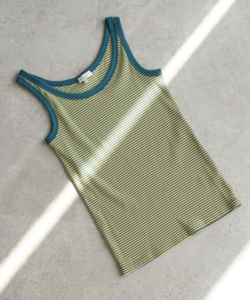 earth music&ecology（アースミュージックアンドエコロジー）の「マルチボーダータンクトップ ＊（タンクトップ・レディース・ブラック/ブラウン/グリーン/ボルドー・S/M）」の3枚目の写真