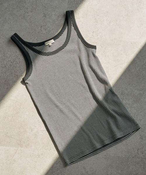 earth music&ecology（アースミュージックアンドエコロジー）の「マルチボーダータンクトップ ＊（タンクトップ・レディース・ブラック/ブラウン/グリーン/ボルドー・S/M）」の2枚目の写真