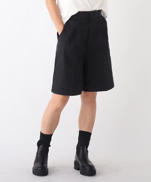 AG by aquagirl（エージーバイアクアガール）の「◆ツイル玉虫アソート1タックショートパンツ（その他パンツ・レディース・カーキ系3/ブラック・38/36）」の2枚目の写真