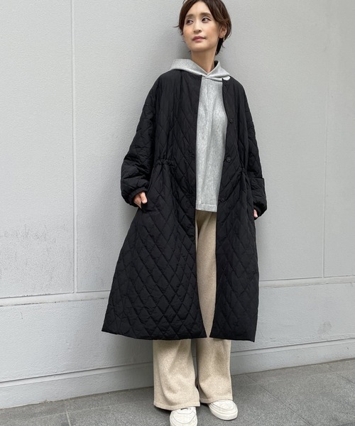 BEARDSLEY（ビアズリー）の「お袖もゆったり　インナーに重ね着もしやすいポンチョパーカー（パーカー・レディース・グレー/カーキ・FREE）」の3枚目の写真