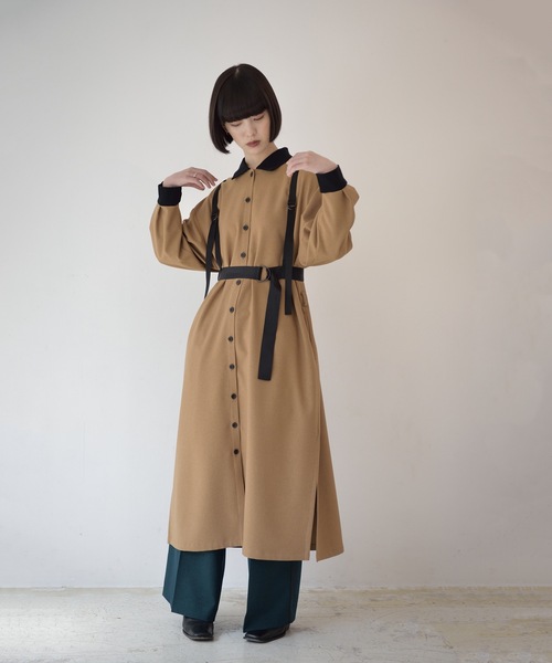 La SRIC(ラスリック)の「La SRIC / サスペンダーポロOP(ワンピース・レディース・キャメル/ダークグリーン・MEDIUM)」の6枚目の写真