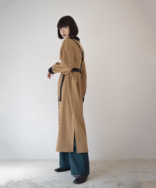 La SRIC(ラスリック)の「La SRIC / サスペンダーポロOP(ワンピース・レディース・キャメル/ダークグリーン・MEDIUM)」の3枚目の写真