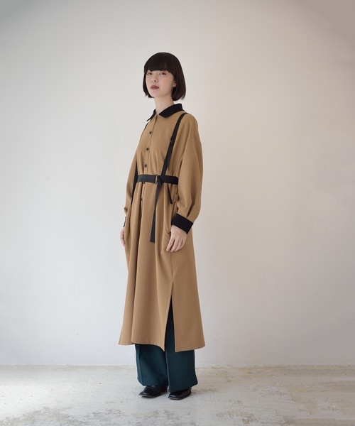 La SRIC(ラスリック)の「La SRIC / サスペンダーポロOP(ワンピース・レディース・キャメル/ダークグリーン・MEDIUM)」の10枚目の写真