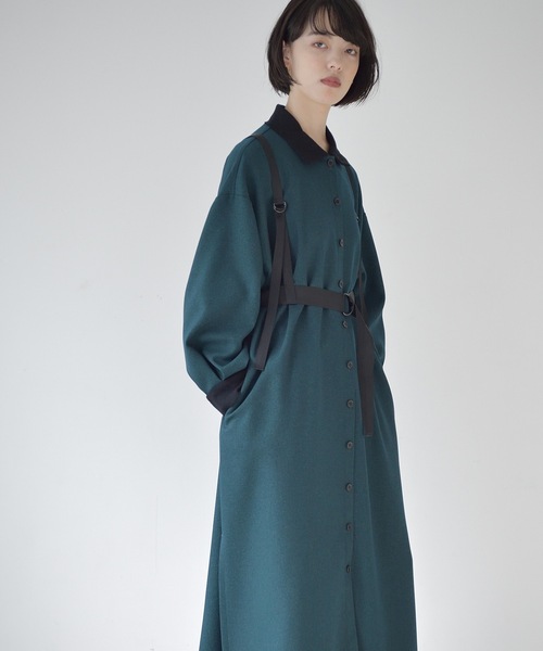 La SRIC(ラスリック)の「La SRIC / サスペンダーポロOP(ワンピース・レディース・キャメル/ダークグリーン・MEDIUM)」の15枚目の写真