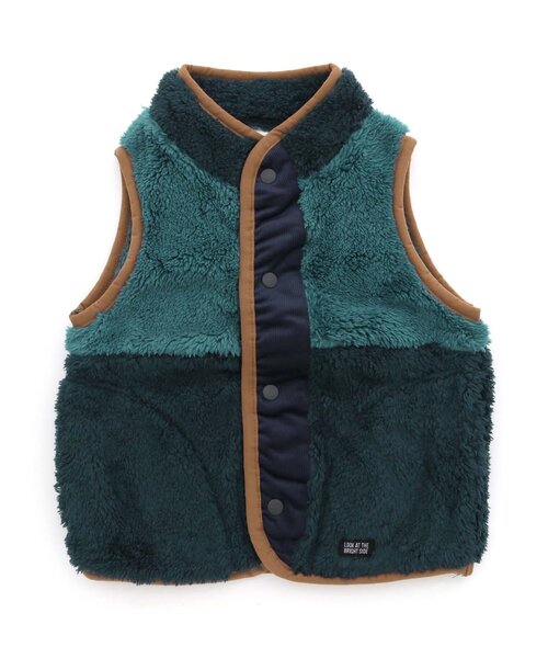 BREEZE（ブリーズ）の「WEB限定　ファーフリースベスト（ベスト・キッズ・レインボー/チャコール/アイボリー/ピンク/ブルー・150/120/130/100/90/140/110）」の3枚目の写真