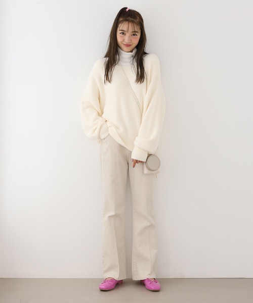 one after another NICE CLAUP(ワンアフターアナザーナイスクラップ)の「フルーツカラフルニット(ニット/セーター・レディース・ベージュ/レッド/オフホワイト/サックスブルー/イエロー/ブルー・FREE)」の19枚目の写真