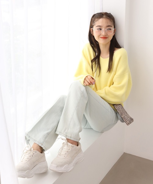 one after another NICE CLAUP(ワンアフターアナザーナイスクラップ)の「フルーツカラフルニット(ニット/セーター・レディース・ベージュ/レッド/オフホワイト/サックスブルー/イエロー/ブルー・FREE)」の17枚目の写真